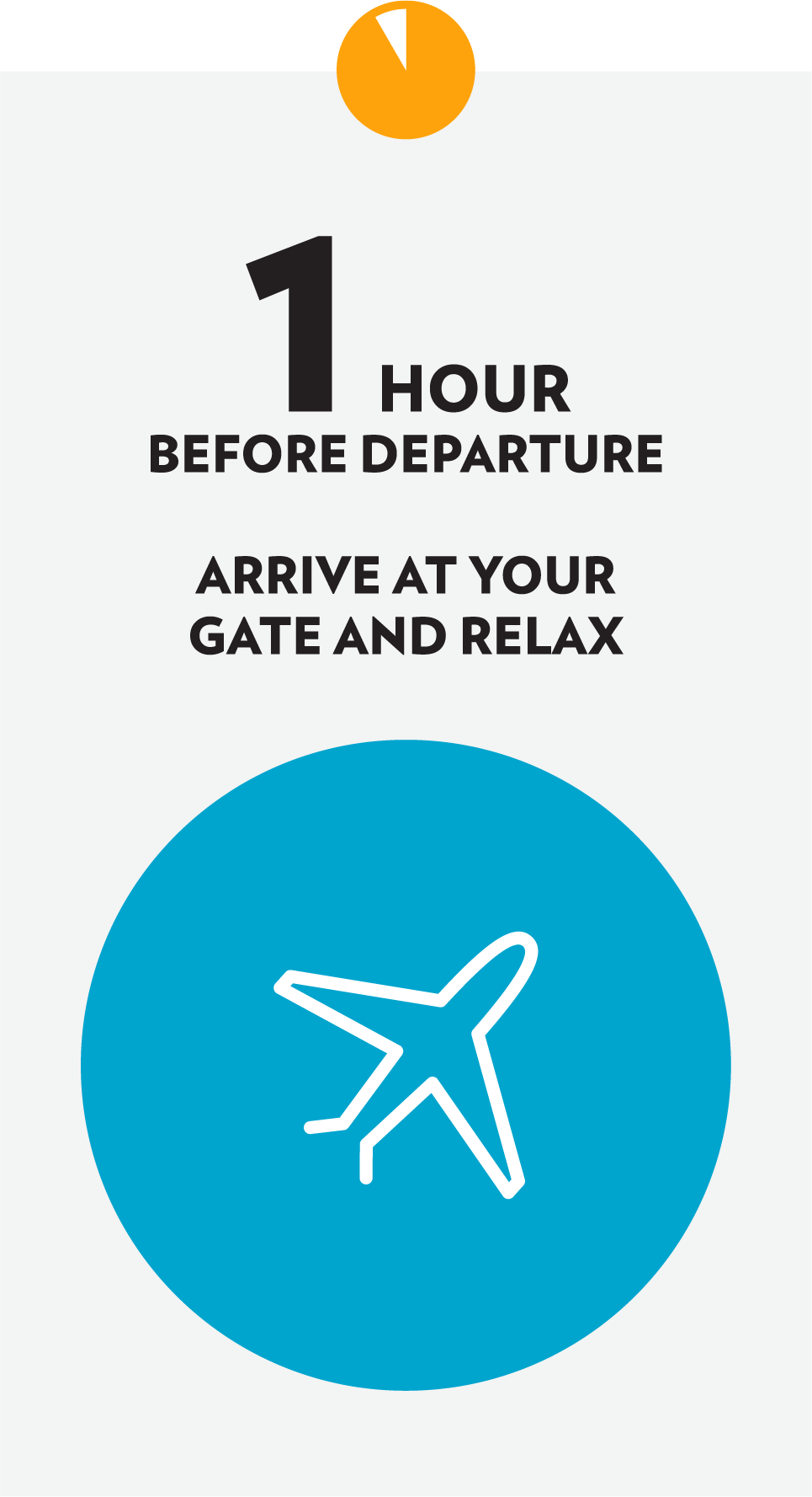 1 Hours Before Departure Graphic